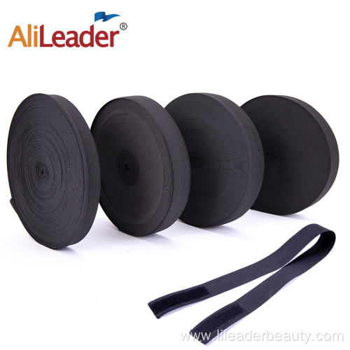 Black Round Knitted Wig Elastic Band For Wigs